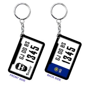 Number plate keychain